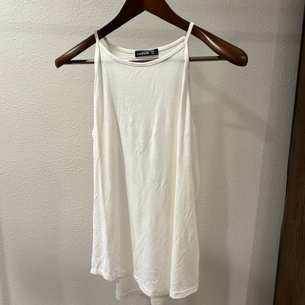 Lou Keith Classic Strappy Low High Tank Top- Size L